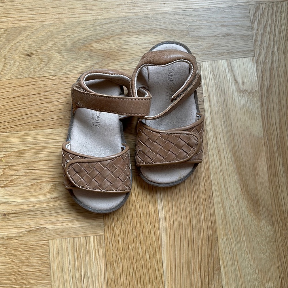 Consciously Baby Leather Woven Sandal